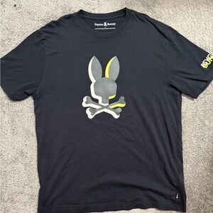 Psycho Bunny Black and Gray Skull T-Shirt